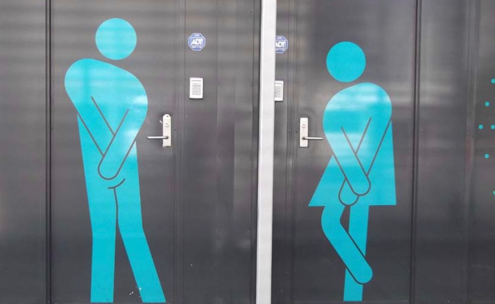 Female and male toilets
