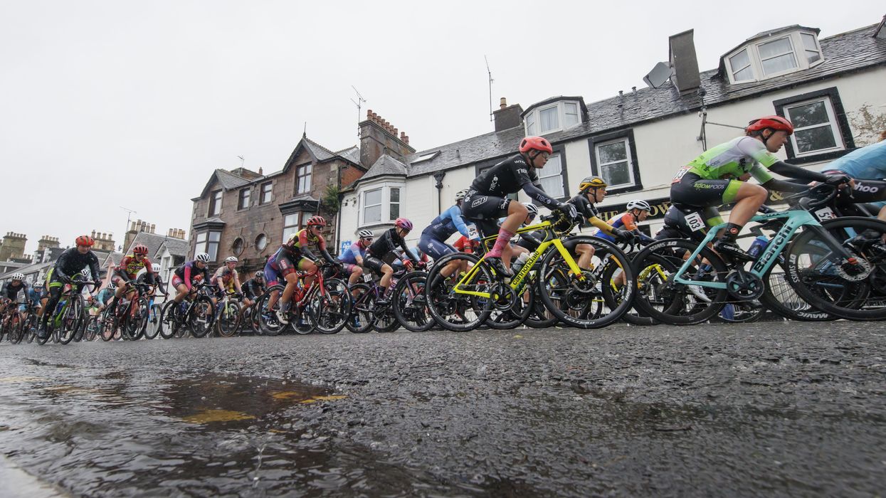 Female cyclists in a race
