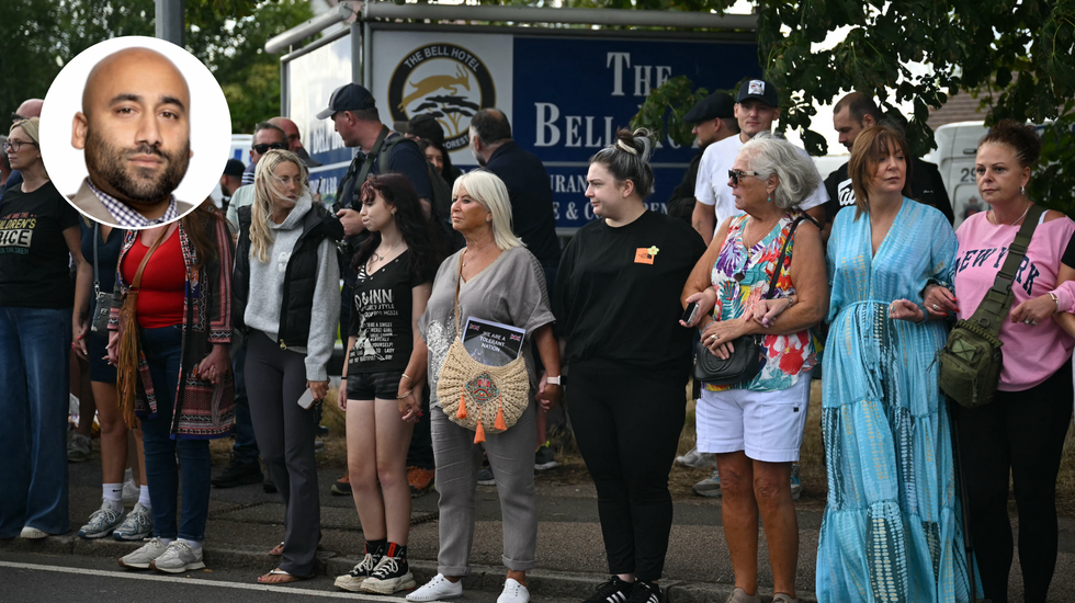 Female protestors in Epping