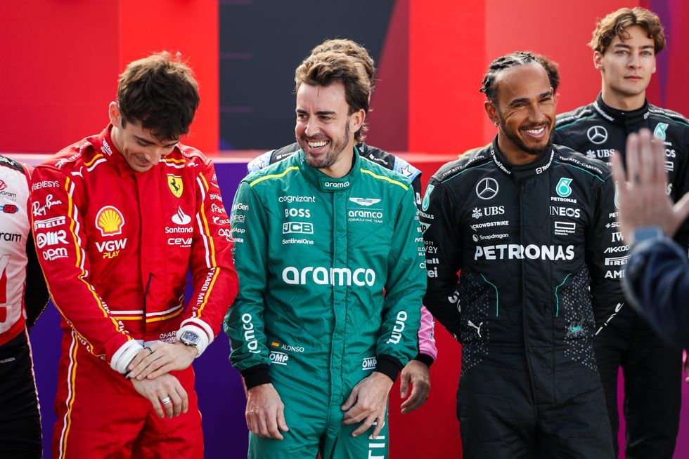 Fernando Alonso, Lewis Hamilton, Charles Leclerc