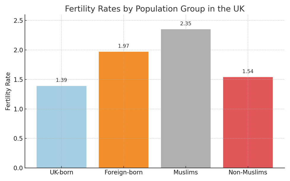 Fertility rates by Population Groups