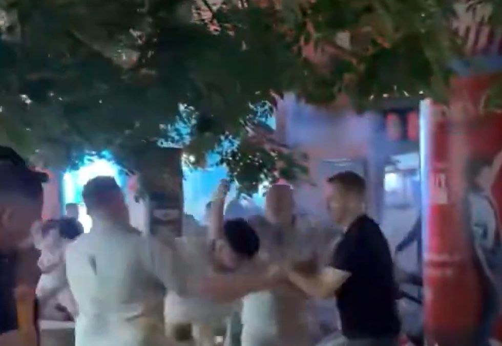 Fights broke out in the streets of Budapest prior to the Champions League final
