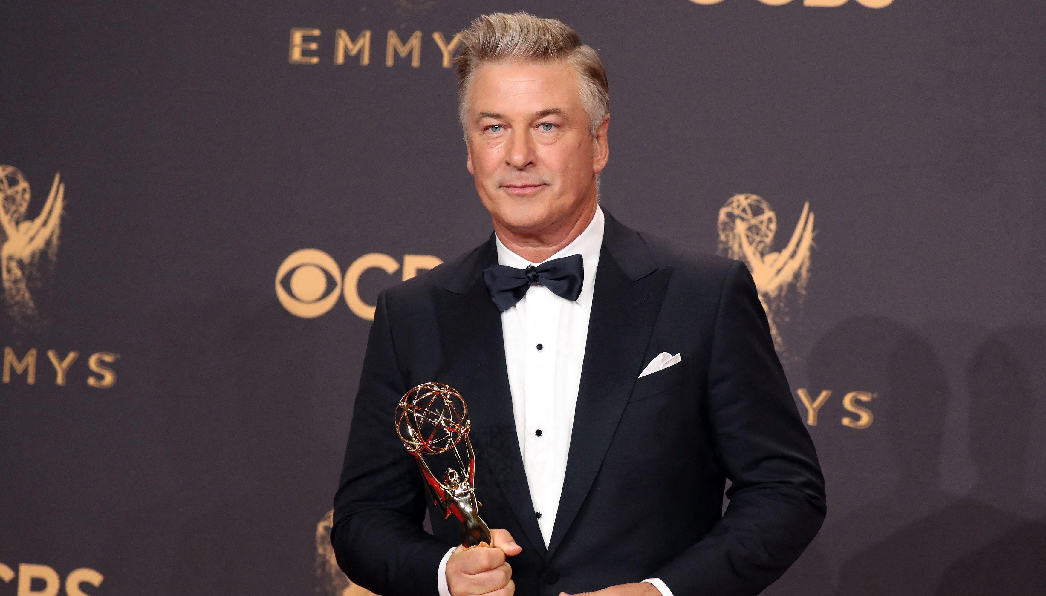 FILE PHOTO: 69th Primetime Emmy Awards \u2013 Photo Room \u2013 Los Angeles, California, U.S., 17/09/2017 - Alec Baldwin with his Emmy for Outstanding Supporting Actor in a Comedy Series for %22Saturday Night Live%22.