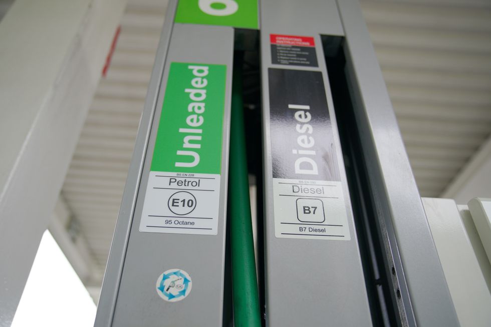 File photo dated 01/09/21 of an E10 petrol pump by a Diesel pump at a Asda Petrol Station in Antree, Liverpool. The average price of diesel at UK forecourts has exceeded 150p per litre for the first time, the AA said. Issue date: Tuesday November 16, 2021.