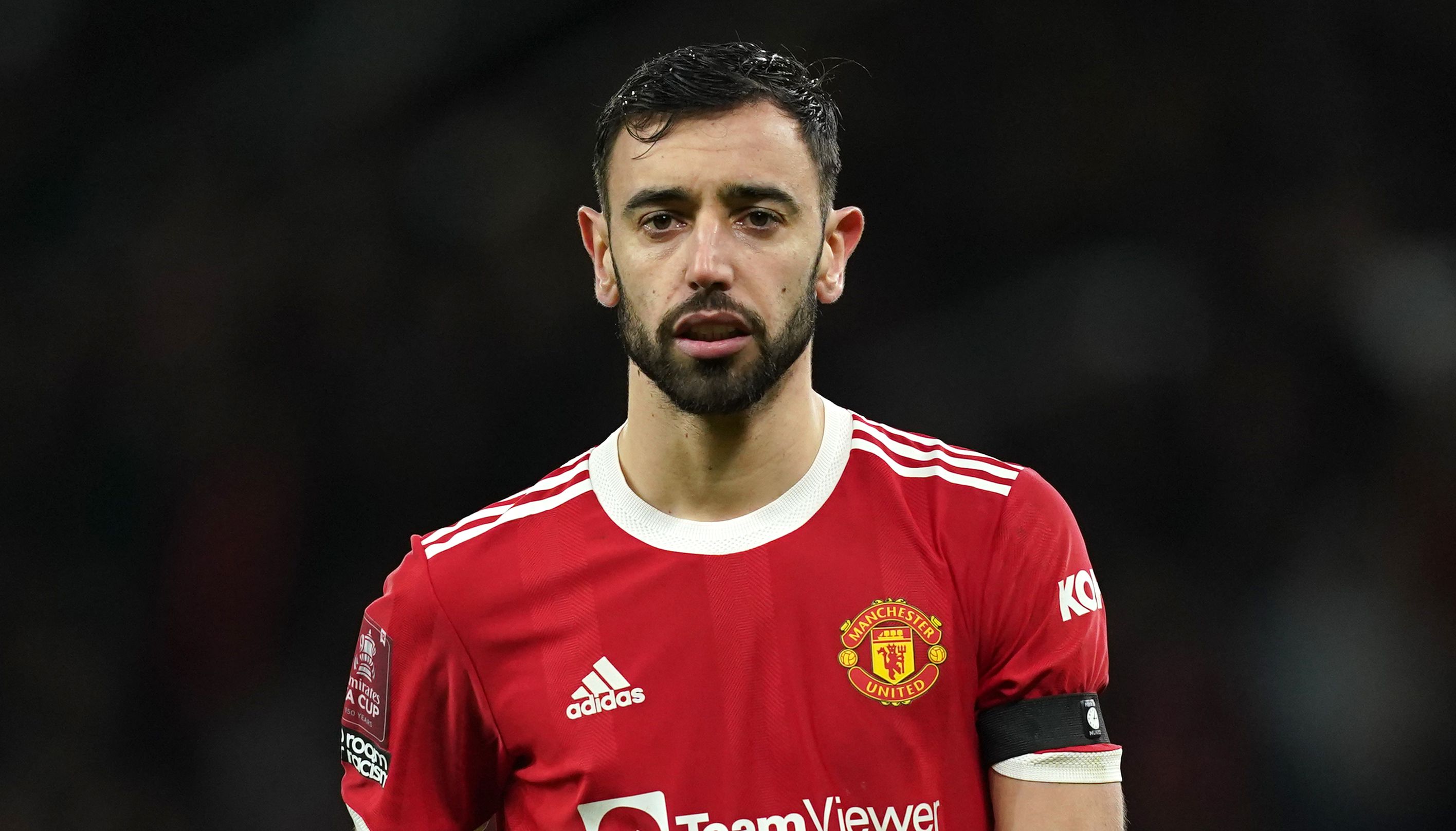 File photo dated 04-02-2022 of Manchester United's Bruno Fernandes, who was in a car crash on Monday morning, the PA news agency understands. The 27-year-old was involved in a collision on the eve of United's Premier League encounter with rivals Liverpool. No parties involved are understood to have sustained serious injuries and Fernandes is expected to train with the rest of Ralf Rangnick's squad on Monday. Issue date: Monday April 18, 2022.