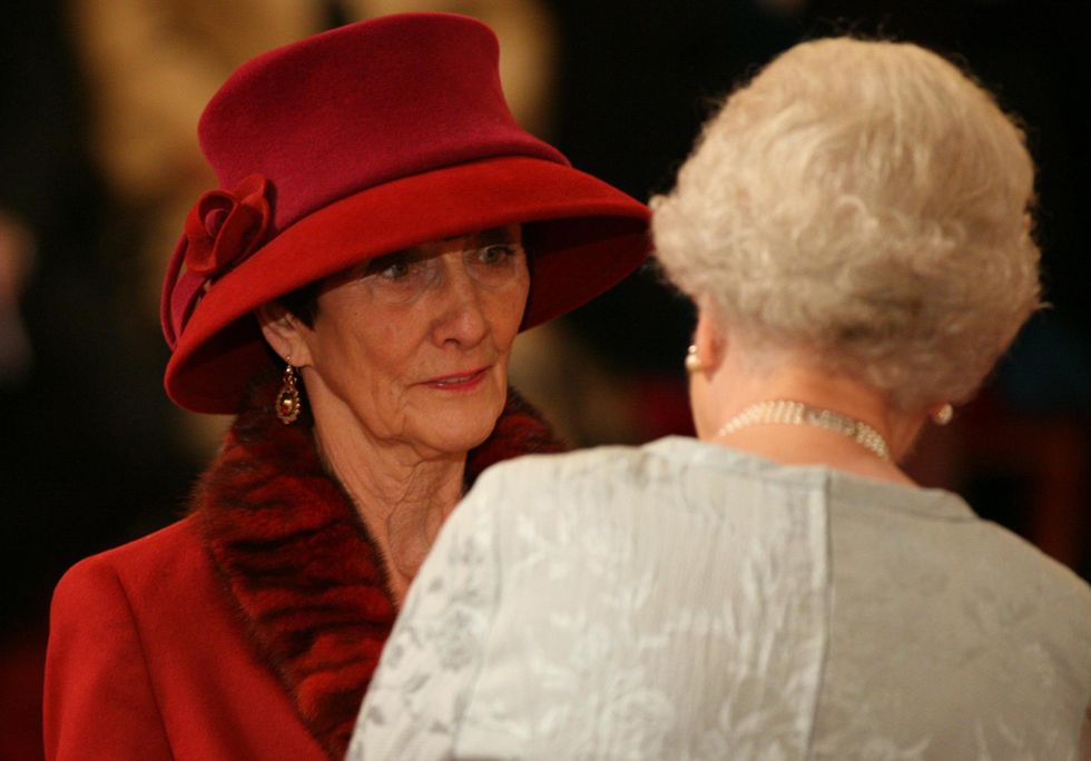 File photo dated 04/11/08 of Eastenders actress June Brown in Buckingham Palace, London, receiving an MBE for services to Drama and Charity from Queen Elizabeth II.