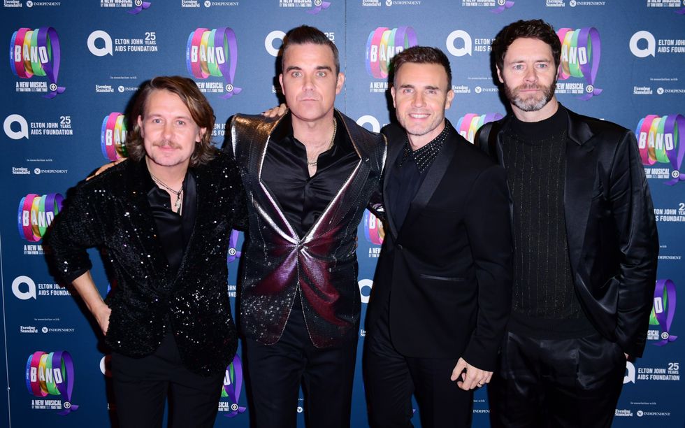 File photo dated 04/12/18 of (left to right) Mark Owen, Robbie Williams, Gary Barlow and Howard Donald of Take That, as the band has discussed starting recording sessions for their ninth studio album at the start of 2023, according to Mark Owen.