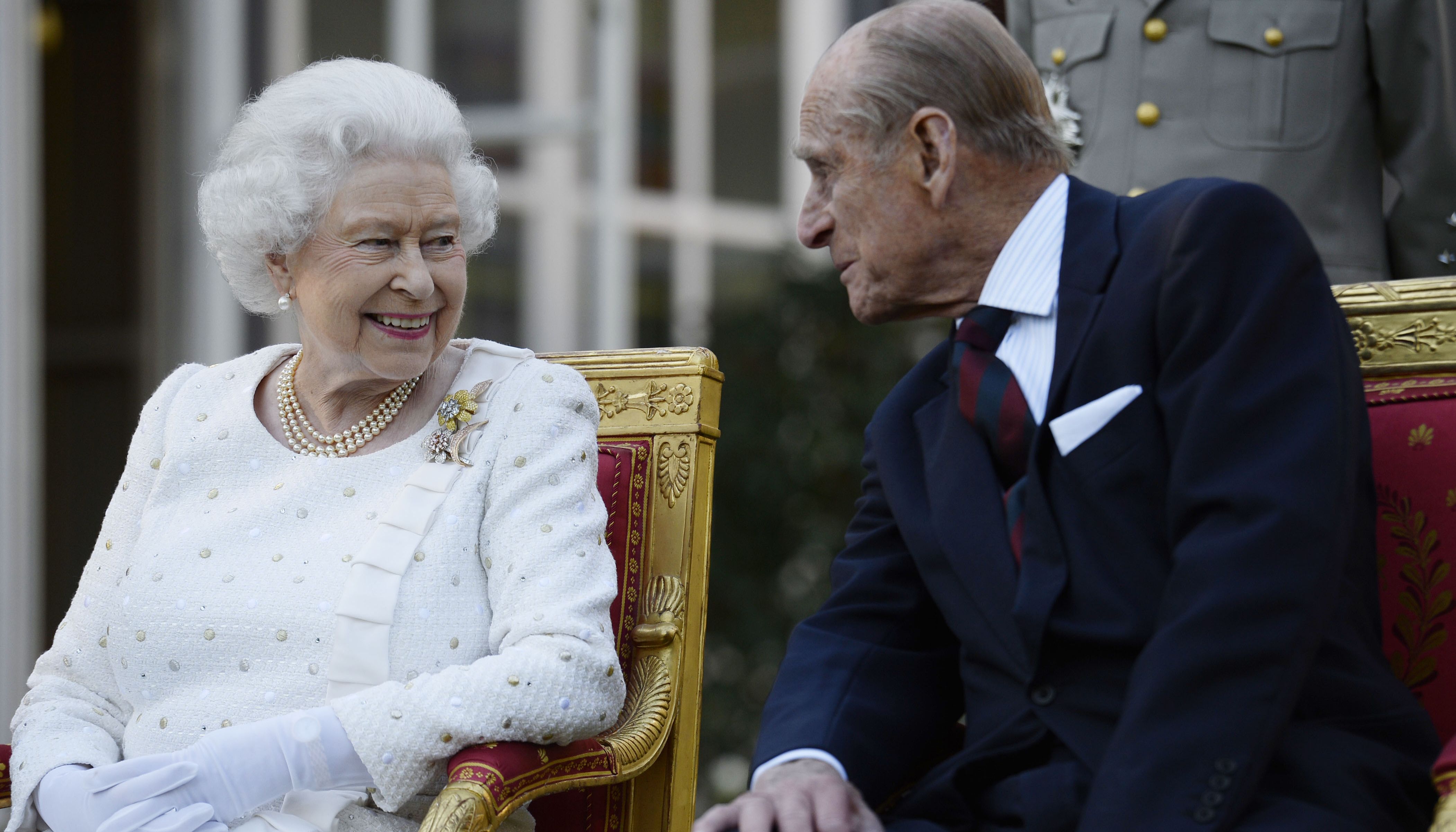File photo dated 05/06/14 of Queen Elizabeth II and the Duke of Edinburgh attending a garden party in Paris. The Queen and royal family are expected to privately mark the first anniversary of the Duke of Edinburgh's death. Issue date: Saturday April 9, 2022.
