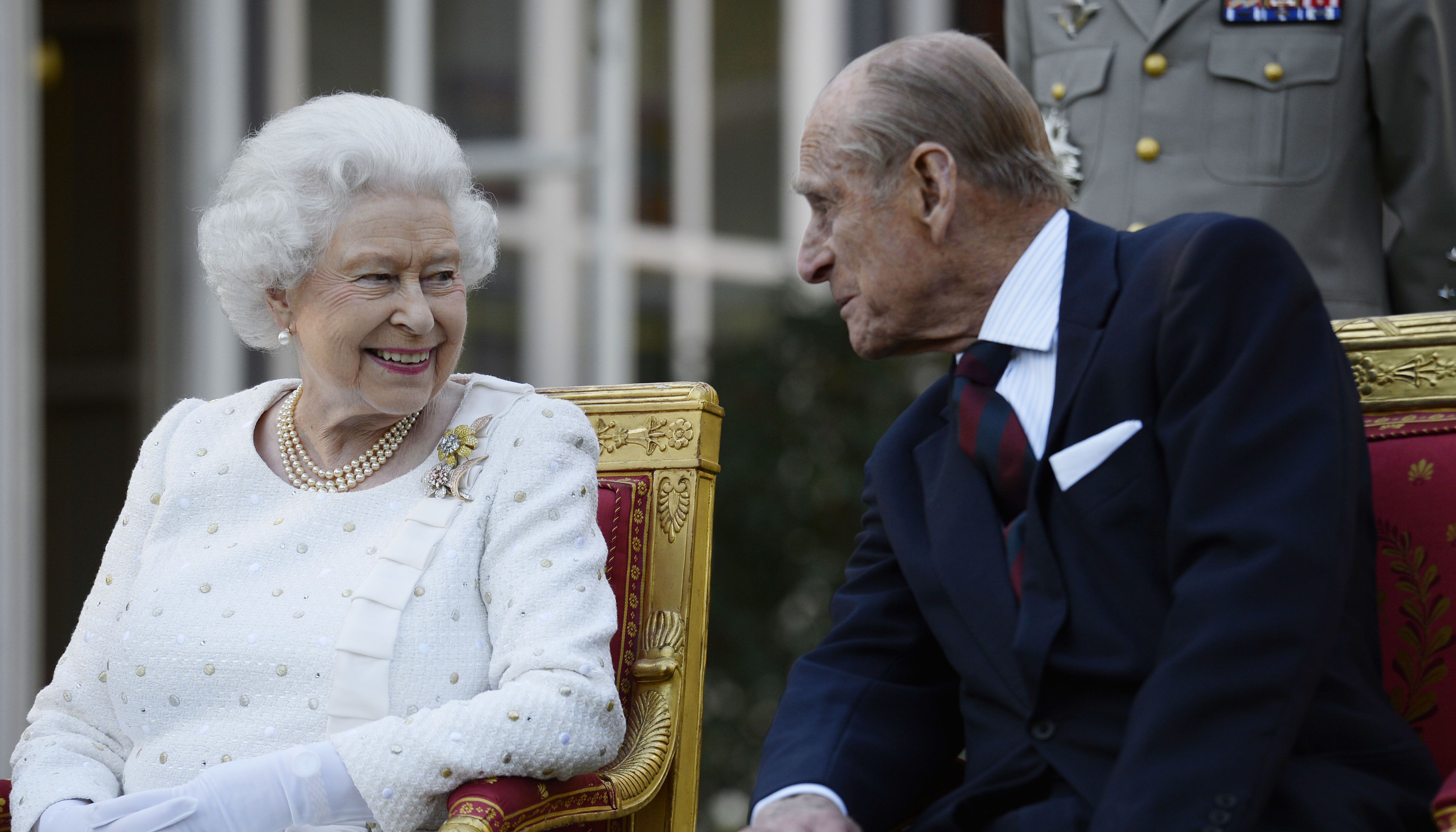 File photo dated 05/06/14 of Queen Elizabeth II and the Duke of Edinburgh attending a garden party in Paris. The Queen and royal family are expected to privately mark the first anniversary of the Duke of Edinburgh's death. Issue date: Saturday April 9, 2022.