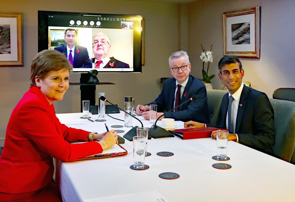 File photo dated 10/11/22 of Prime Minister Rishi Sunak (right) with First Minister of Scotland Nicola Sturgeon. Rishi Sunak and Nicola Sturgeon are set to jointly announce millions in UK Government funding, as the Prime Minister continues his visit to Scotland. It comes after Mr Sunak met with the Scottish First Minister behind closed doors on Thursday evening, marking the second time he has met the Scottish National Party leader since entering Downing Street in October. Issue date: Friday January 13, 2023.