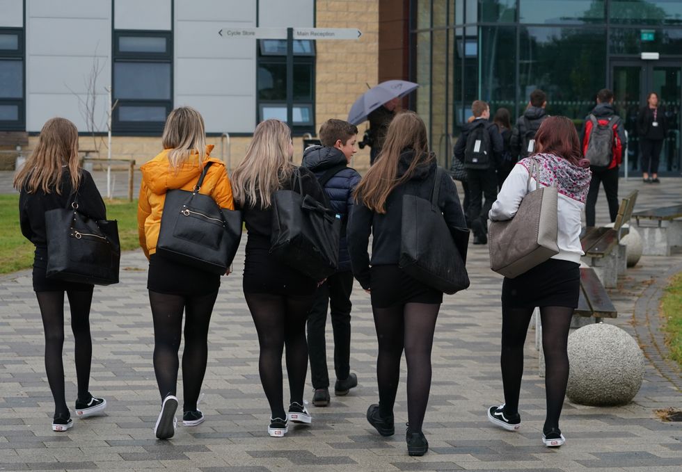 File photo dated 11/08/20 of Pupils arriving at Kelso High School, as sending parents %22nudge%22 letters about their child's poor school attendance can help reduce absenteeism, a new report by Education Endowment Fund has found.