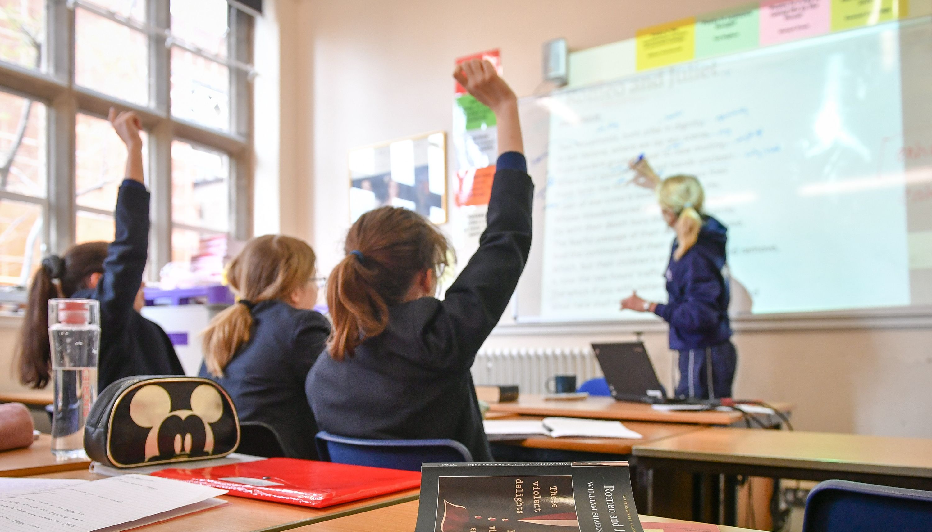 File photo dated 12/09/18 of students in a lesson at school, as teachers' leaders have questioned %22badly flawed%22 Government evidence over its aims for all schools to join multi-academy trusts by 2030.