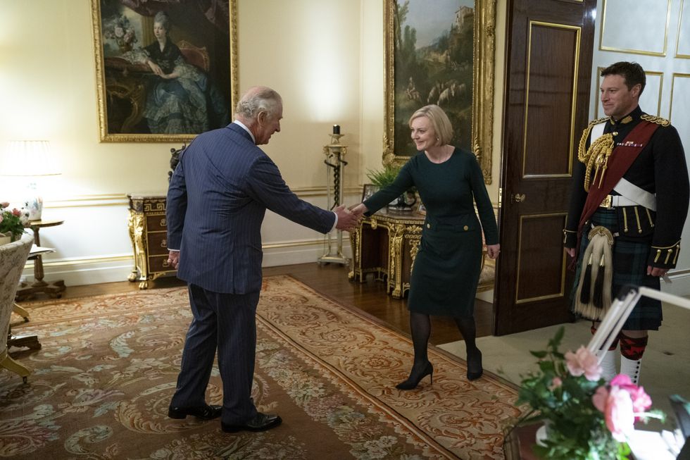 File photo dated 12/10/2022 of King Charles III meeting Prime Minister Liz Truss during their weekly audience at Buckingham Palace in London. Liz Truss has announced she will resign as Prime Minister. Issue date: Thursday October 20, 2022.