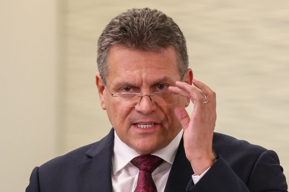 File photo dated 12/11/2021 of EU Commission Vice President Maros Sefcovic who said Boris Johnson's actions to unilaterally override elements of the Brexit deal are %22illegal%22 as he announced a fresh round of legal action by Brussels against the UK. Issue date: Wednesday June 15, 2022.
