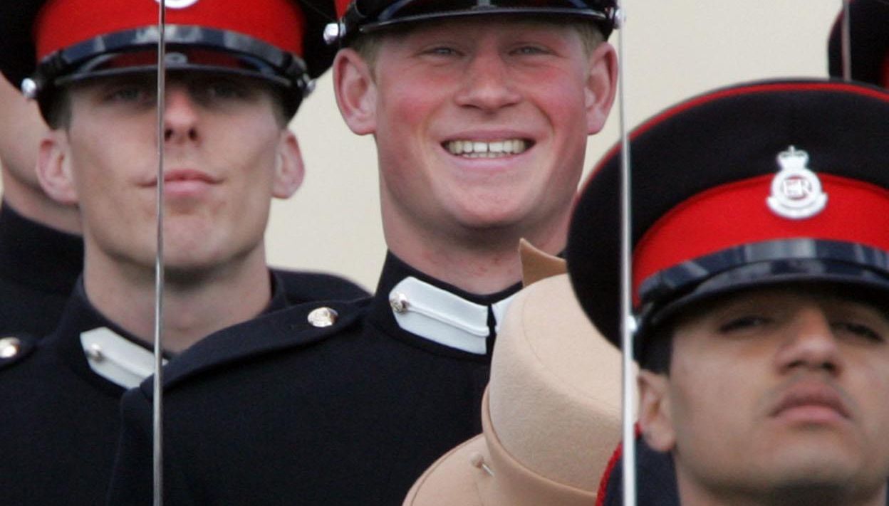 File photo dated 12/4/06 of Prince Harry and Ahmed Raza Khan during The Sovereign's Parade at the Royal Military Academy at Sandhurst in Surrey to mark the completion of their training.