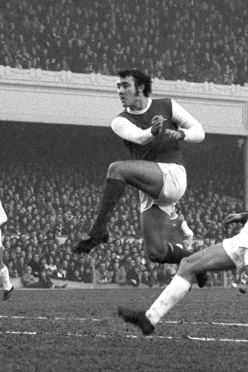 File photo dated 13-01-1973 of Ray Kennedy scores the first goal for Arsenal during their 2-2 draw with Leicester City. Former Liverpool and Arsenal player Ray Kennedy has died at the age of 70, the Merseyside club have announced. Issue date: Tuesday November 30, 2021.