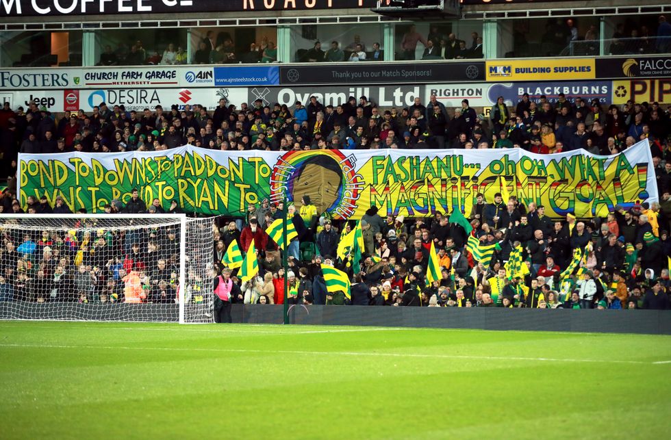 File photo dated 15-02-2020 of of a banner from the Proud Canaries at Carrow Road, Norwich. Fan group Proud Canaries have criticised Norwich City for their Pride Month project and asked the team to apologise. Issue date: Thursday June 9, 2022.