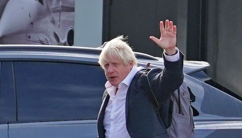 File photo dated 22/10/22 of former Prime Minister Boris Johnson arriving at Gatwick Airport in London, as has said he will not stand for the Tory leadership. Issue date: Sunday October 23, 2022.