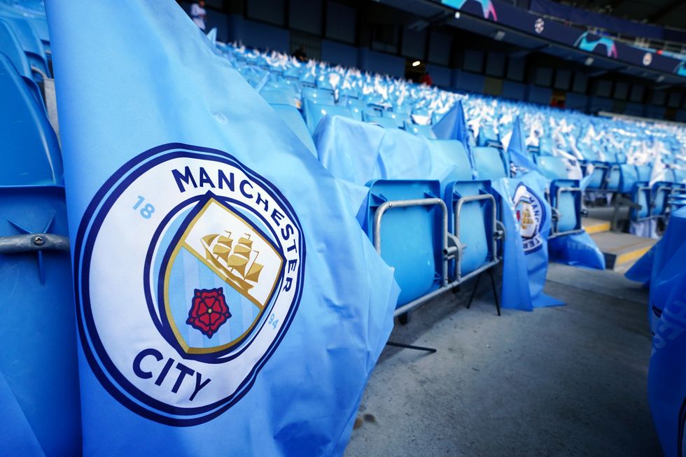 File photo dated 26-04-2022 of A general view of flags at the Etihad Stadium, Manchester. Manchester City have been referred to an independent commission by the Premier League over alleged breaches of its financial rules. Issue date: Monday February 6, 2023.