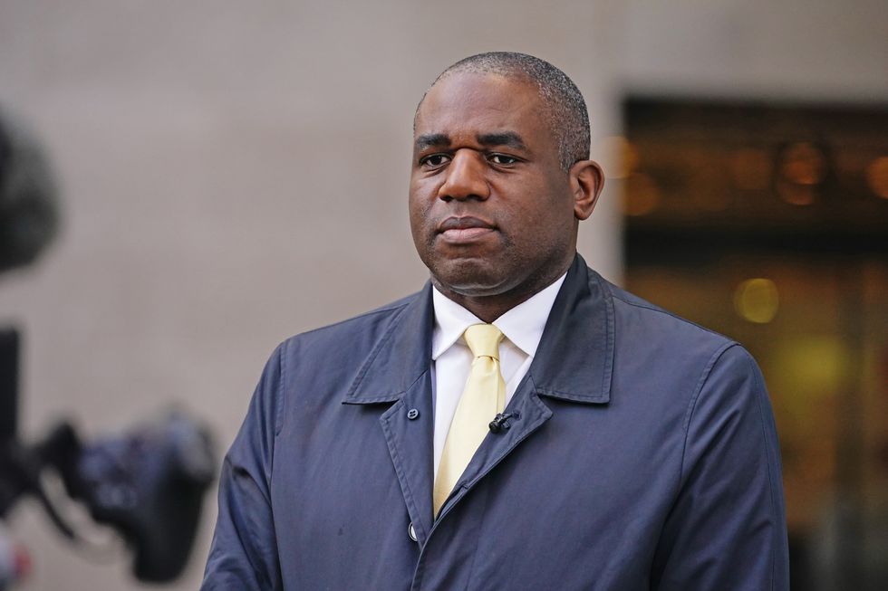 File photo dated 27/02/22 of shadow foreign secretary David Lammy who has accused the Government of %22laughing%22 at the public after a bottle of Champagne from the Tory chairman was auctioned off as a %22souvenir of partygate%22.Issue date: Sunday February 27, 2022.