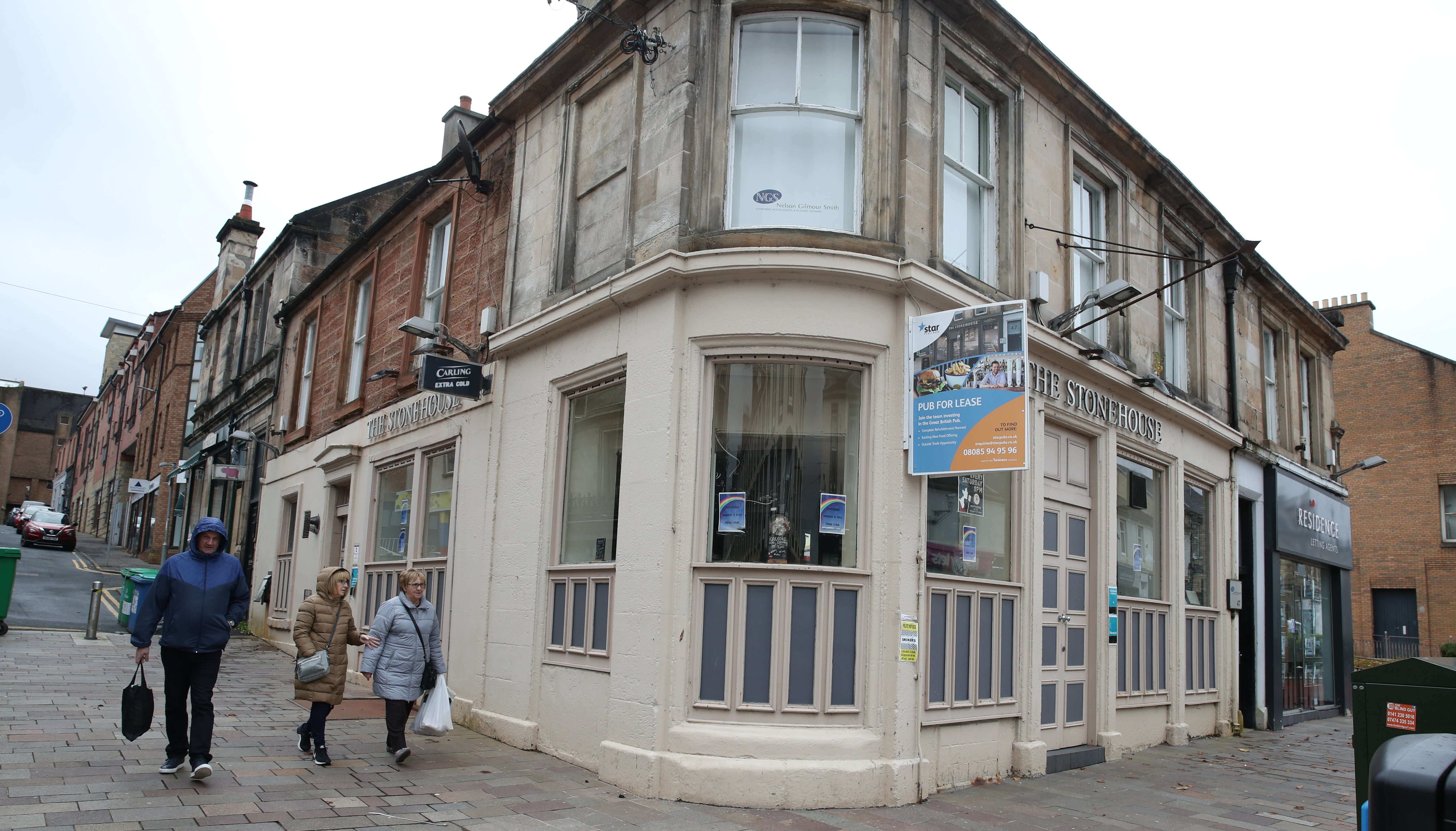 File photo dated 28/10/2020 of a closed pub in Hamilton, Lanarkshire. Pub, restaurant and bar sales plummeted by almost three quarters in December as escalating restrictions made it a %22dreadful%22 Christmas for hospitality firms, according to new figures.