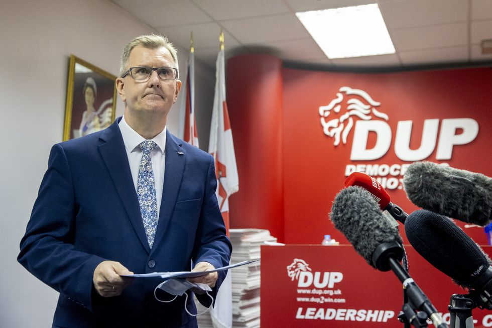 File photo dated 3/5/2021 of DUP MP for Lagan Valley Sir Jeffrey Donaldson, who has confirmed he has submitted his name to become the next leader of the DUP. Issue date: Monday June 21, 2021.