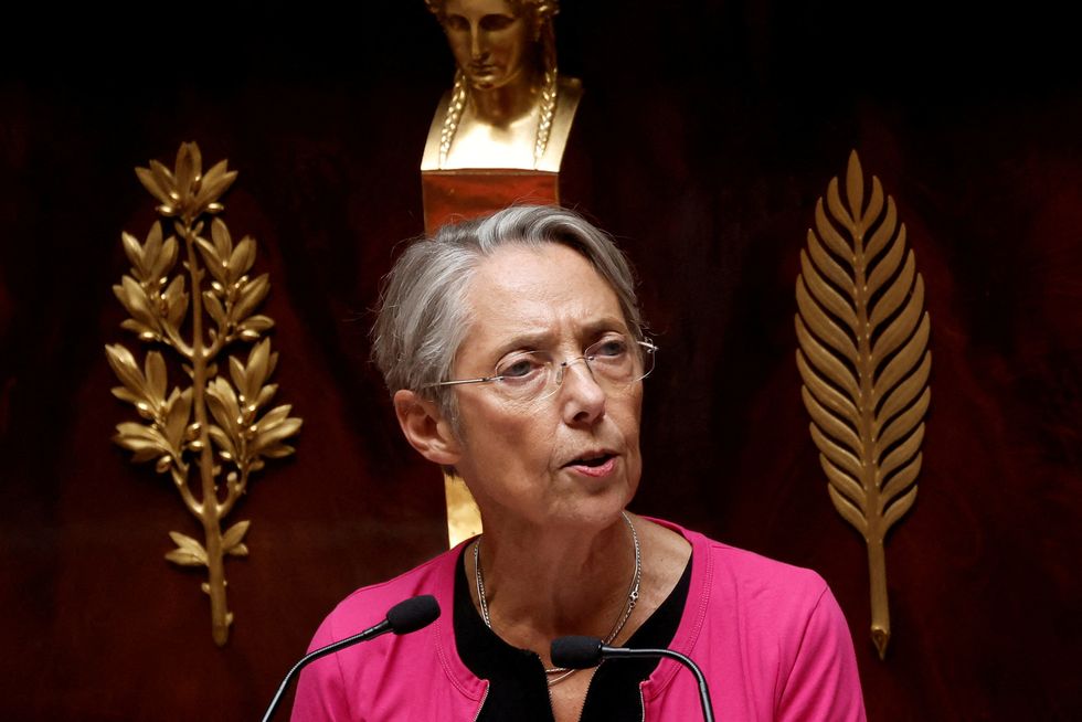 FILE PHOTO: French Prime Minister Elisabeth Borne delivers her general policy speech at the National Assembly in Paris, France, July 6, 2022. REUTERS/Benoit Tessier/File Photo