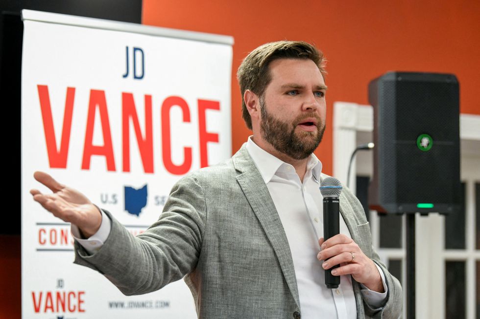 FILE PHOTO: Senate candidate JD Vance campaigns in Boardman, Ohio, U.S., February 16, 2022. REUTERS/Gaelen Morse/File Photo