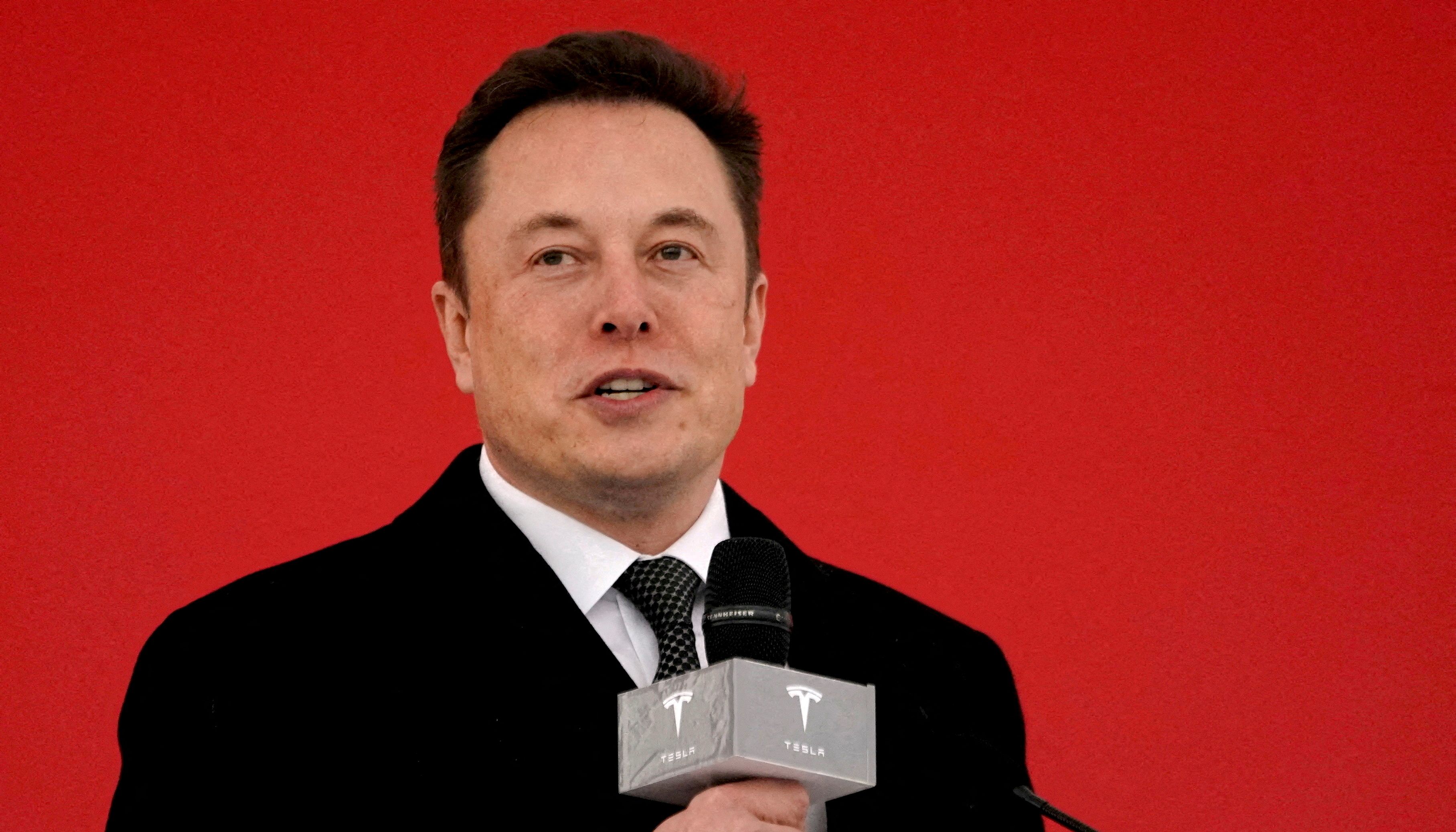 FILE PHOTO: Tesla CEO Elon Musk attends the Tesla Shanghai Gigafactory groundbreaking ceremony in Shanghai, China January 7, 2019. REUTERS/Aly Song/File Photo