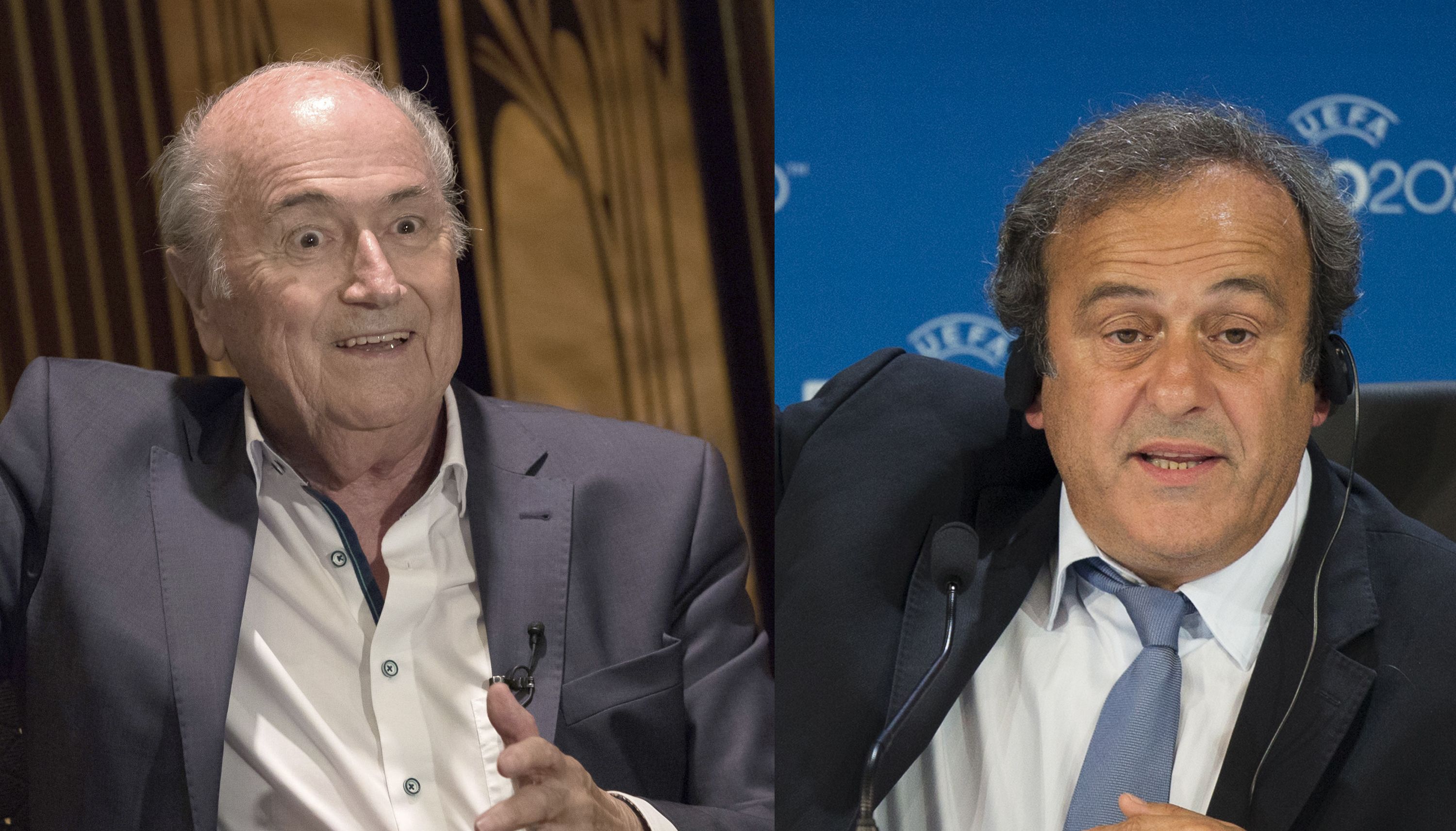 File photos dated 21-06-2018 and 19-09-2014 of Sepp Blatter and Michel Platini, formerly two of the most powerful men in world football, who have been acquitted on fraud charges in the Swiss federal criminal court. Issue date: Friday July 8, 2022.