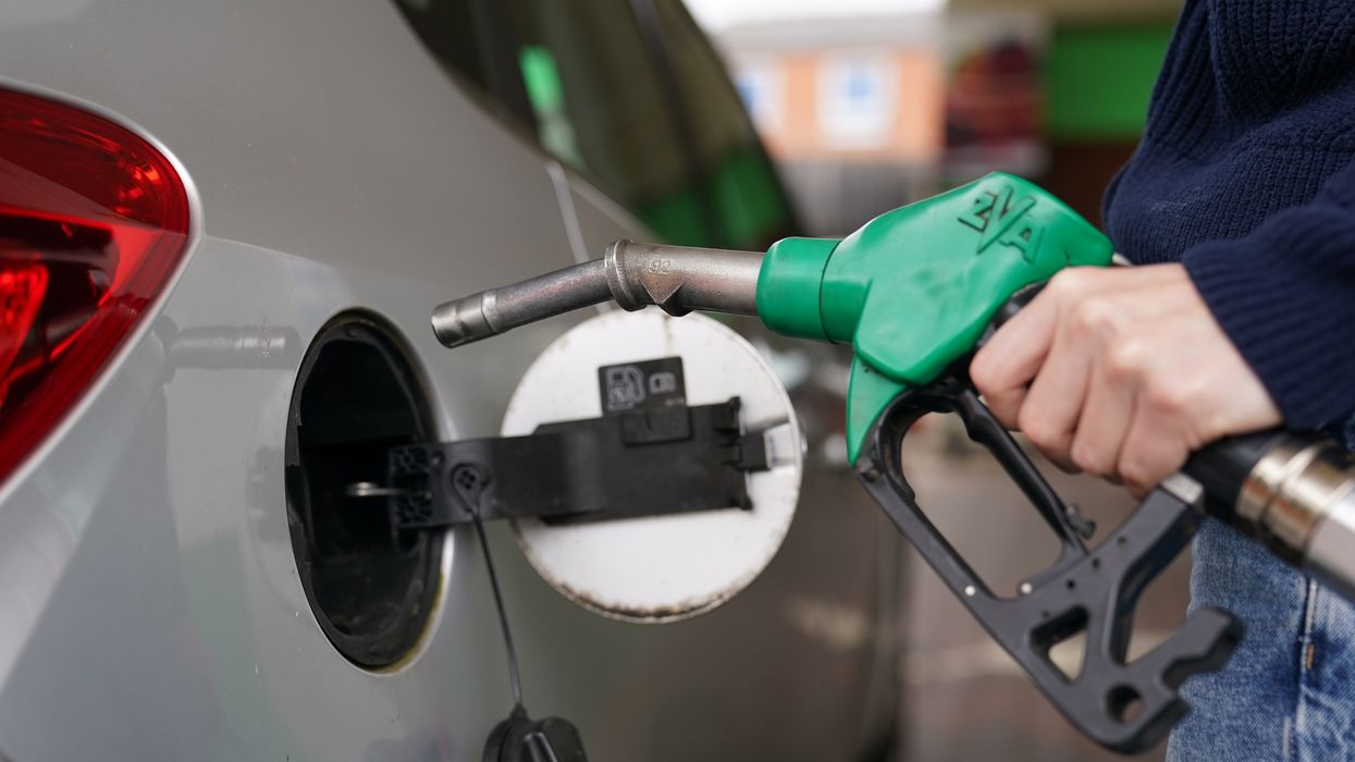 Filling a car with fuel