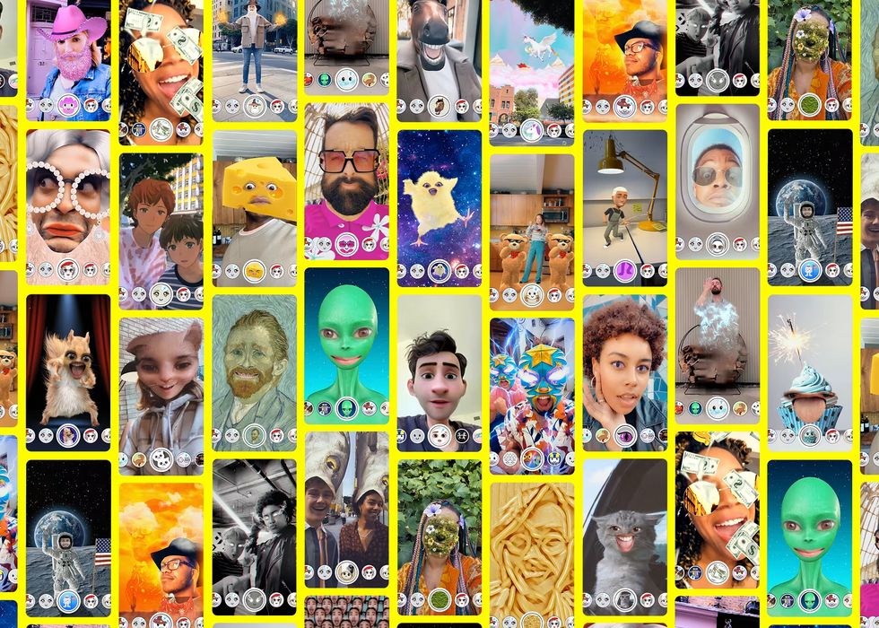 Filters used on Snapchat