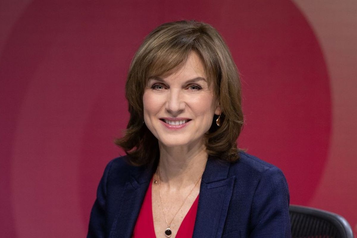 Fiona Bruce on the BBC Question Time set