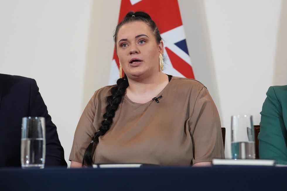 Fiona Goddard spoke alongside Kemi Badenoch at the Conservatives' announcement