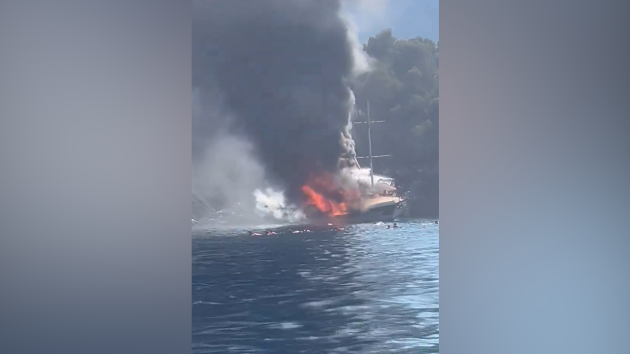 Fire broke out on the tourist ship
