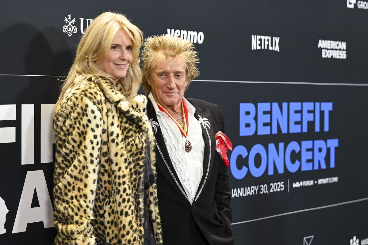 Fire Aid LA: Sir Rod Stewart and Penny Lancaster