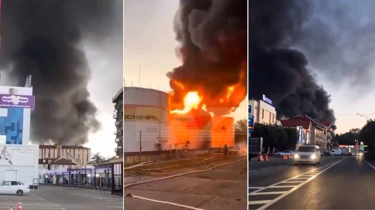 Fire and smoke in Sochi