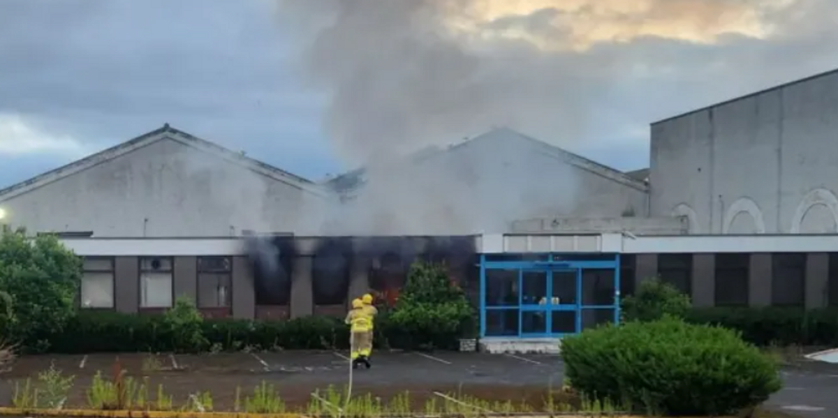 NextImg:Building 'earmarked to house asylum seekers' in Dublin erupts in flames just days after protests outside