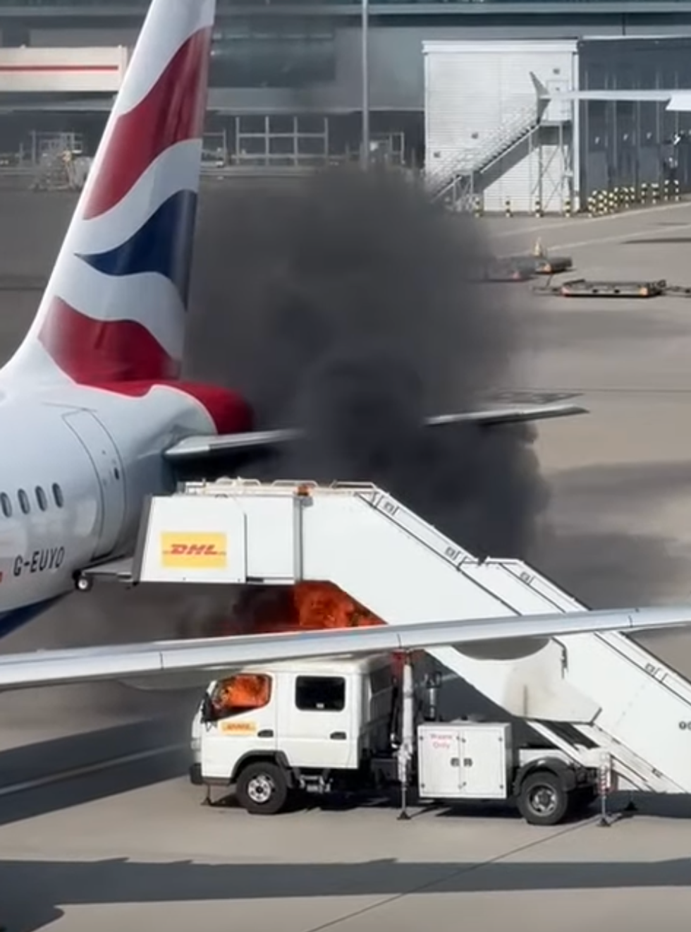 Fire at Heathrow Airport