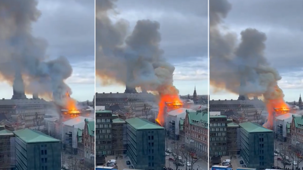 Fire at Old Stock Echange, Copenhagen