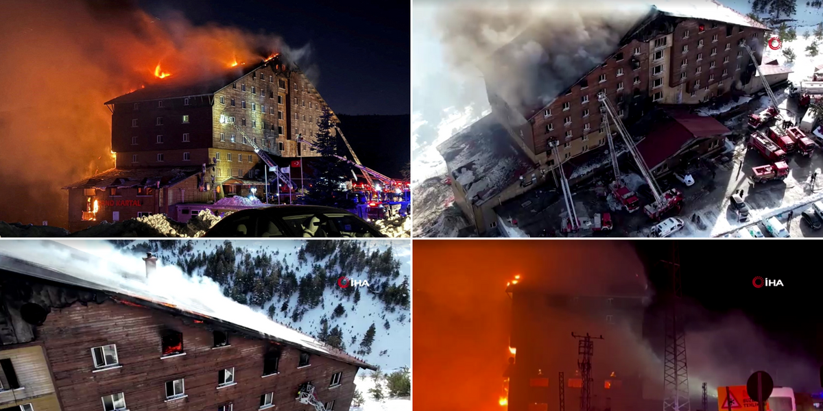 NextImg:At least 10 people dead and 32 injured after fire rips through ski resort as holidaymakers forced to jump out of building in panic