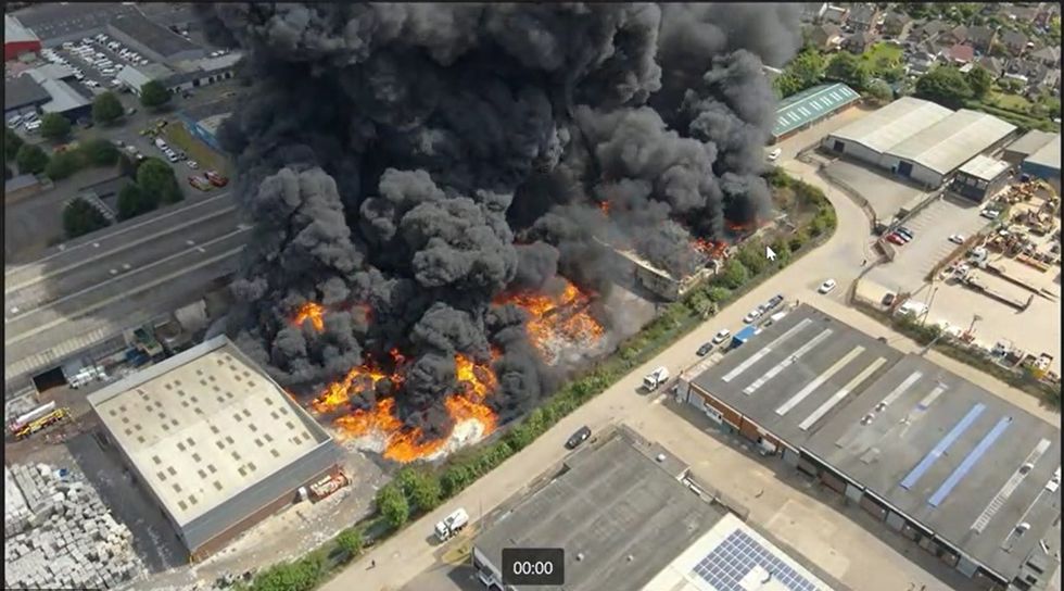 Fire at the Northamptonshire plant