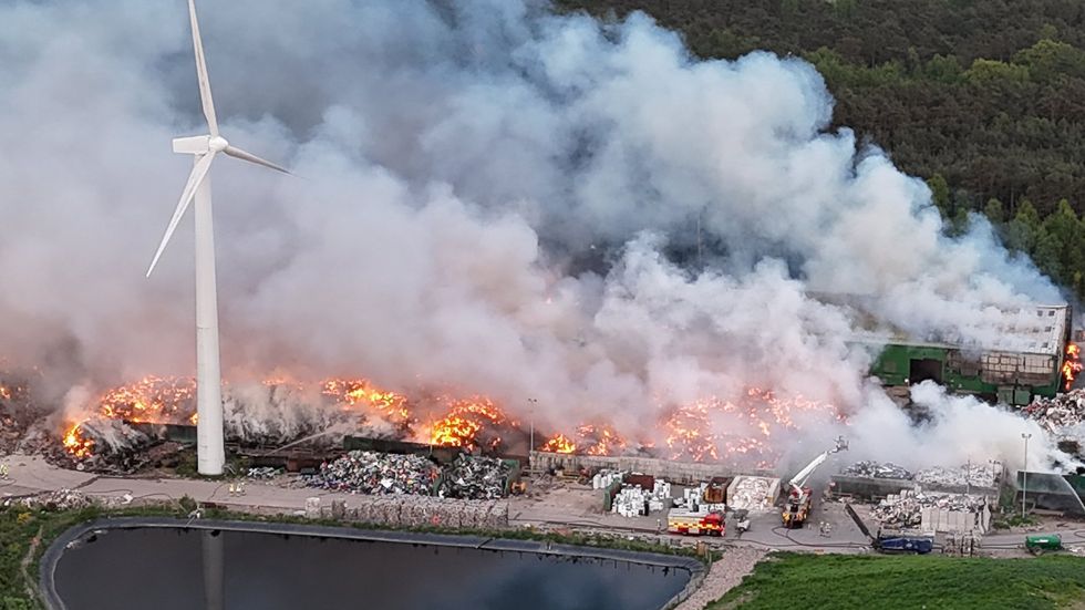 Fire at waste facility in Scotland