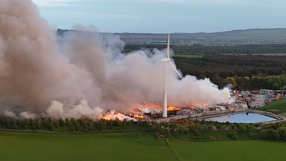 Fire at waste facility in Scotland