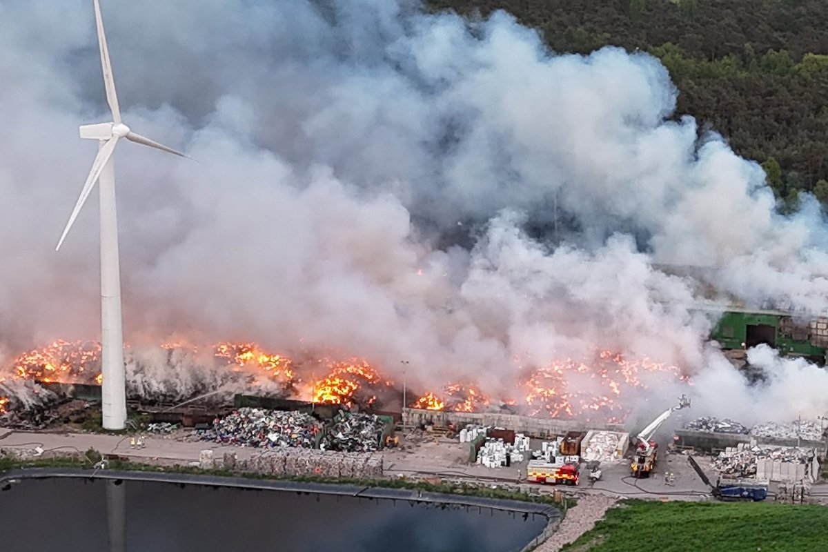 Fire at waste facility in Scotland