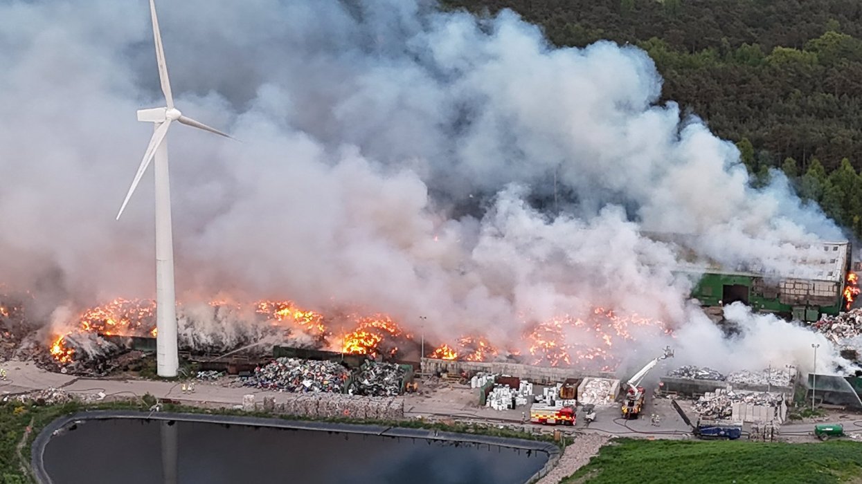 Fire at waste facility in Scotland