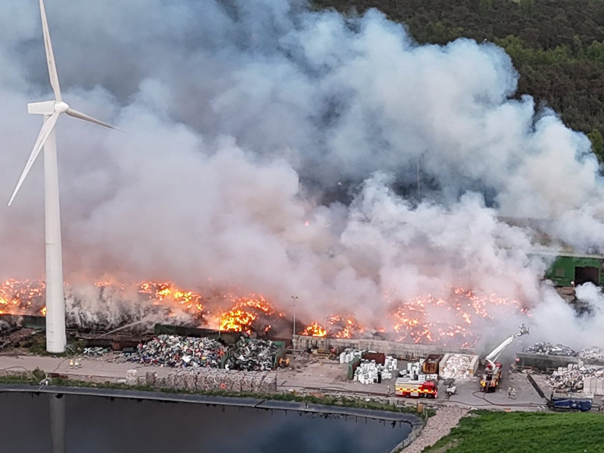 Fire at waste facility in Scotland