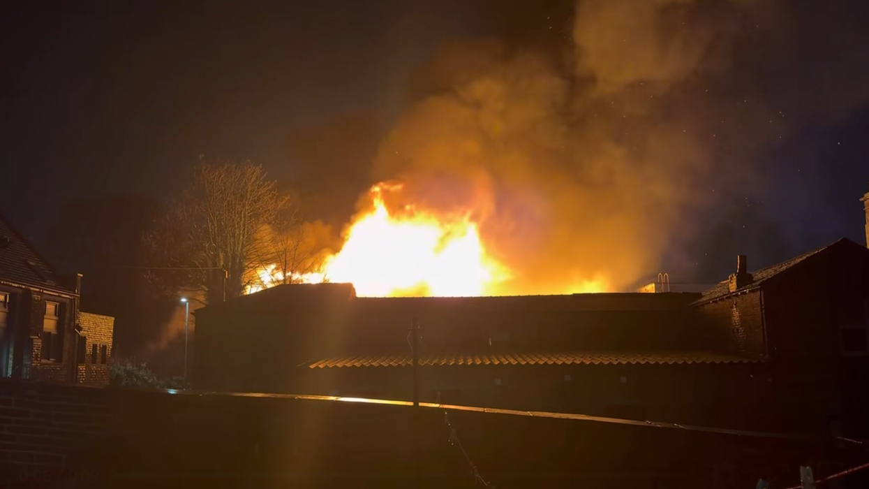 Fire broke out at the building on Bradford Road
