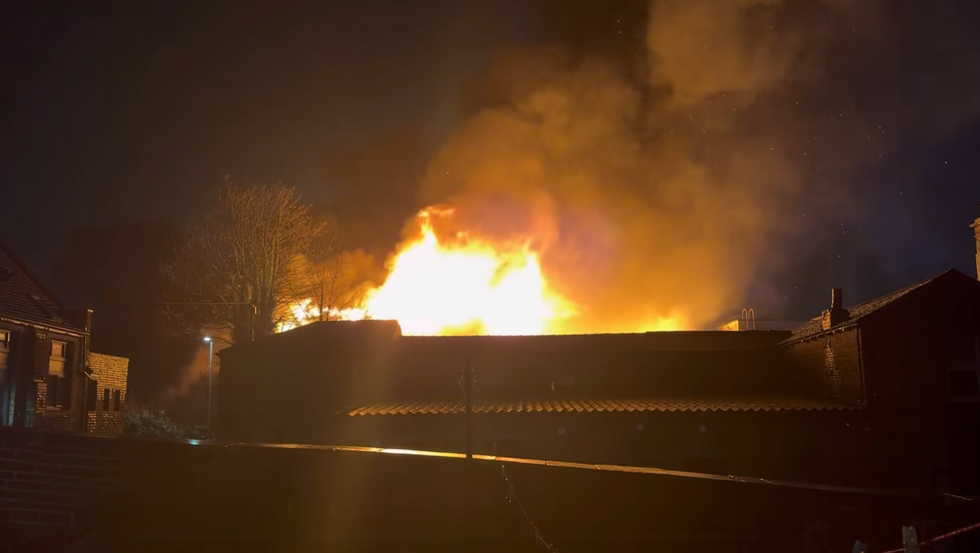 Fire broke out at the building on Bradford Road