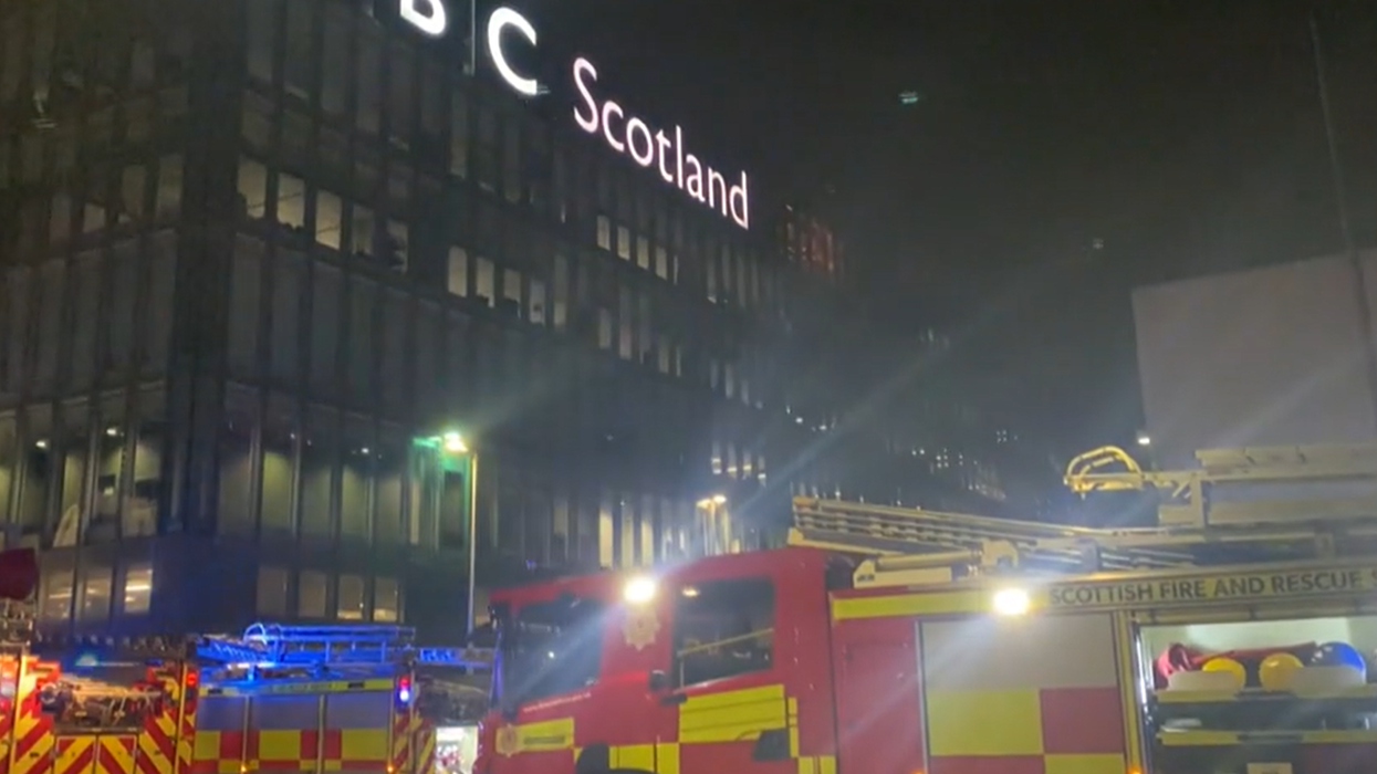 Fire broke out at the Glasgow HQ